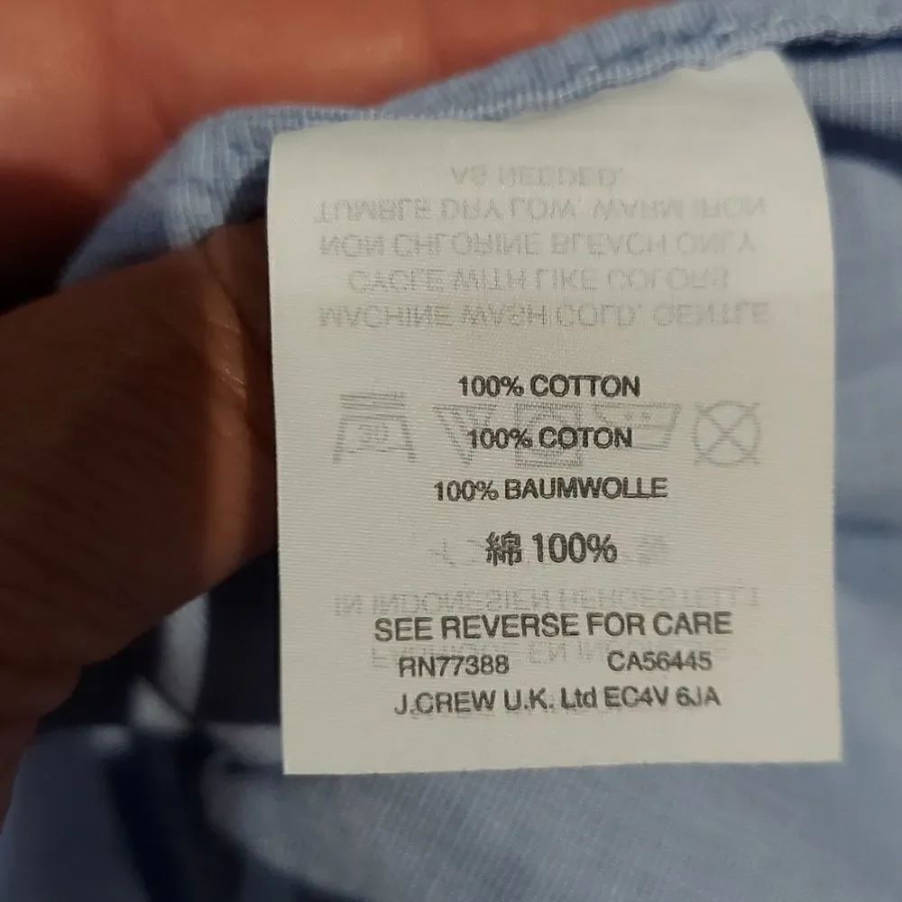 J. Crew Light Blue Chambray Ruffle Off Shoulder Dress Sz S